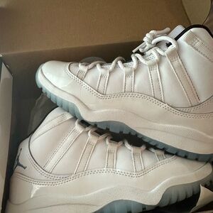 Jordan 11 Retro White and Blue Sneakers gently used